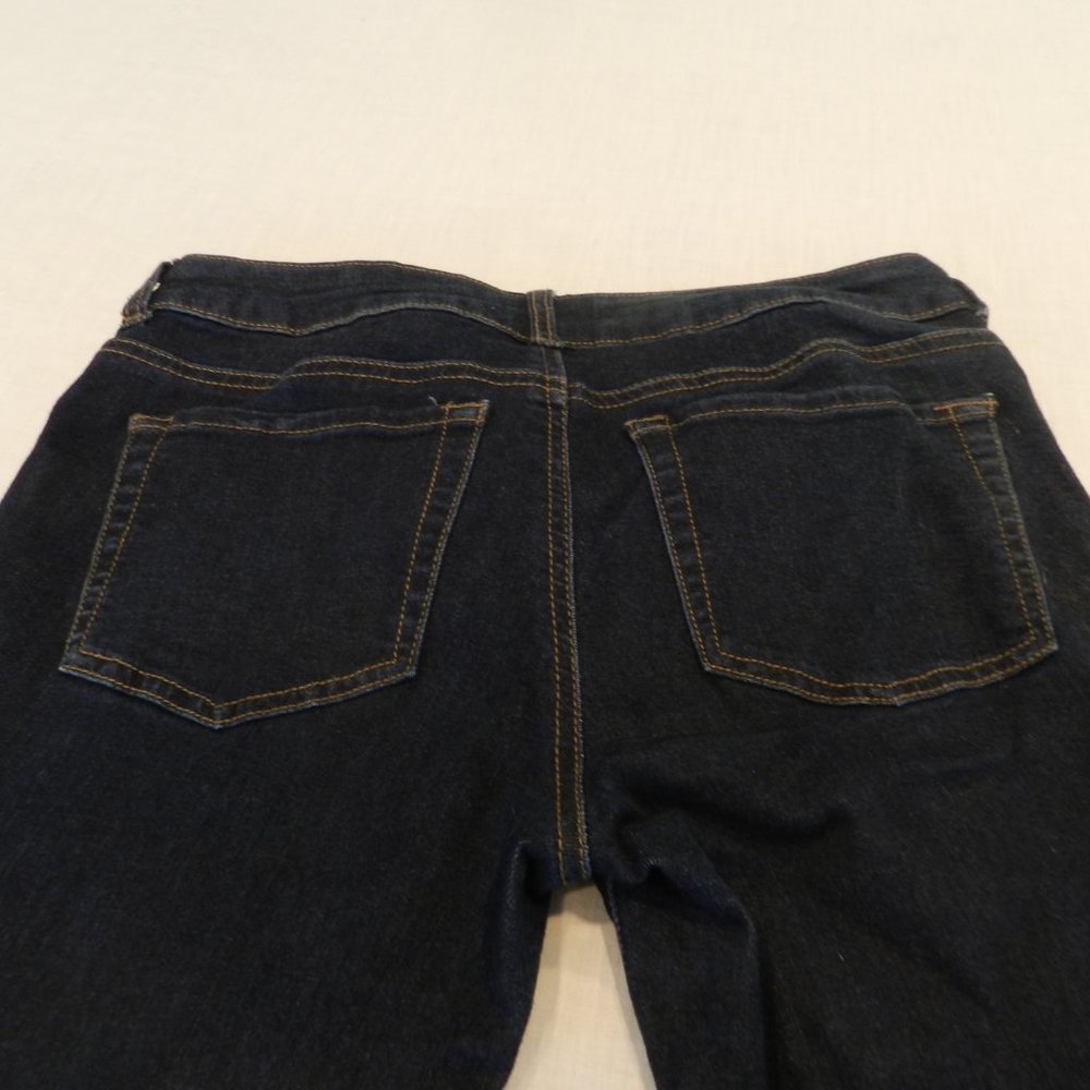 SO stretch, dark wash, 5-pocket, raw hem jeans
